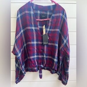 Anthropologie Rails Vibrant Plaid Button-Up Fall Shirt Large